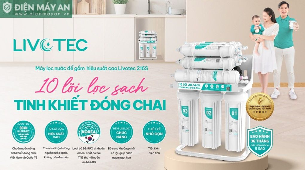 Máy lọc nước RO Livotec 216S 10 lõi